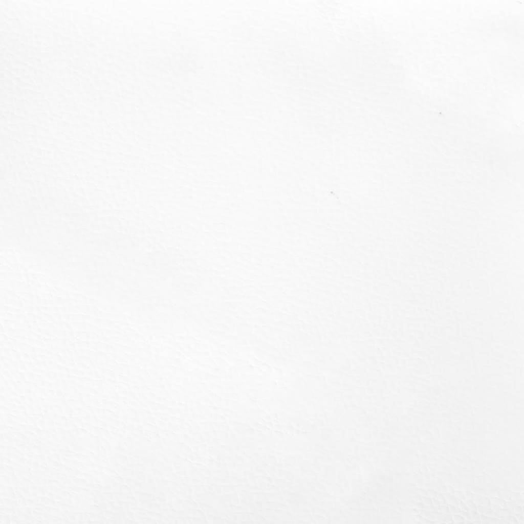 Cadre de lit sans matelas blanc 120 x 190 cm similicuir - 8