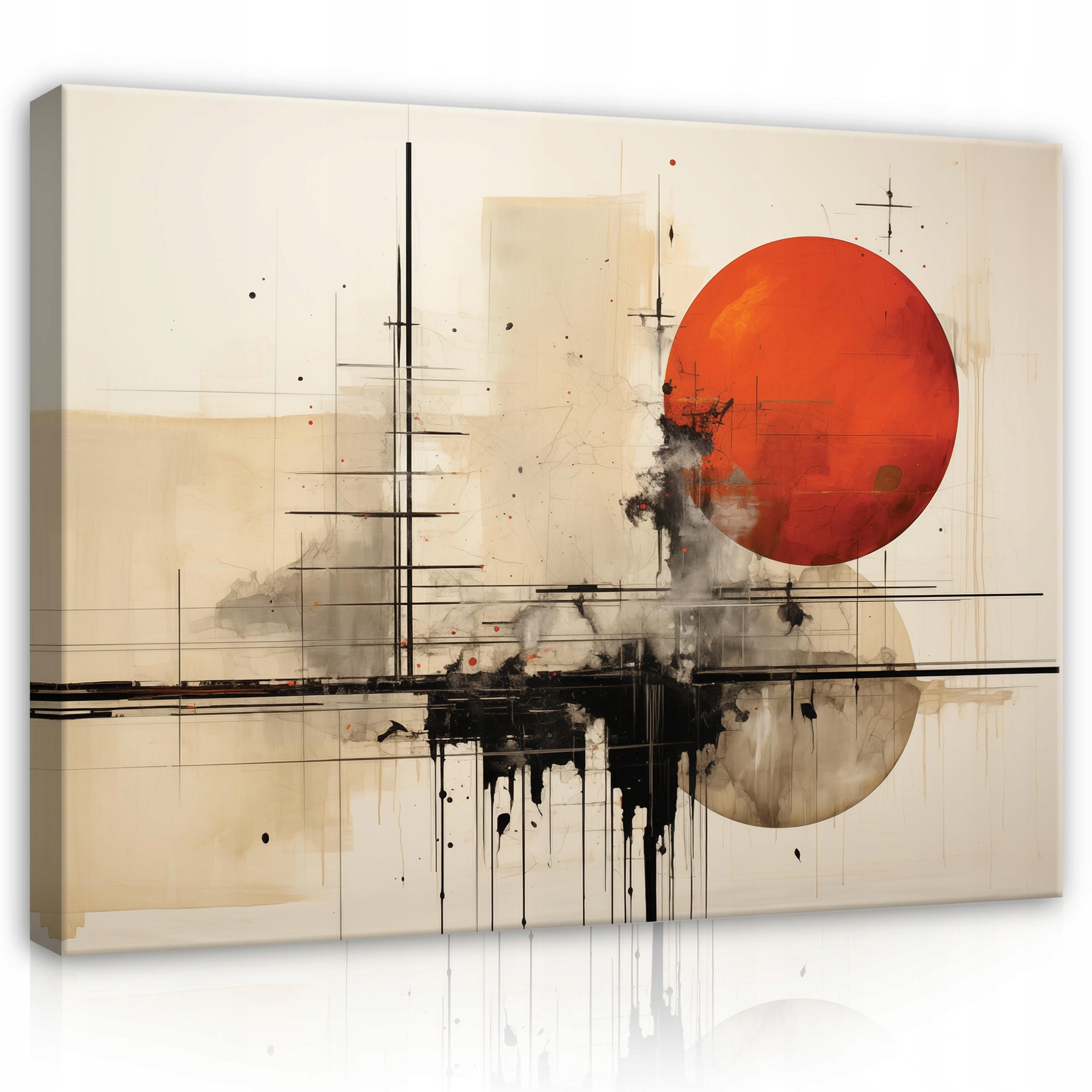 Tableau Abstraction Moderne Sur Toile - 120x80 Cm, Impression Haute Qualité, Arttor