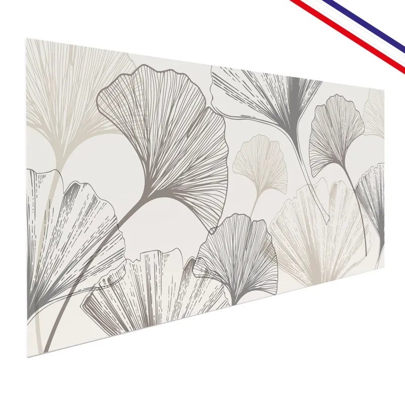 Crédence de salle de bain en PVC floral marron 140x30 cm (en 2 bandeaux) - Gingko - 4