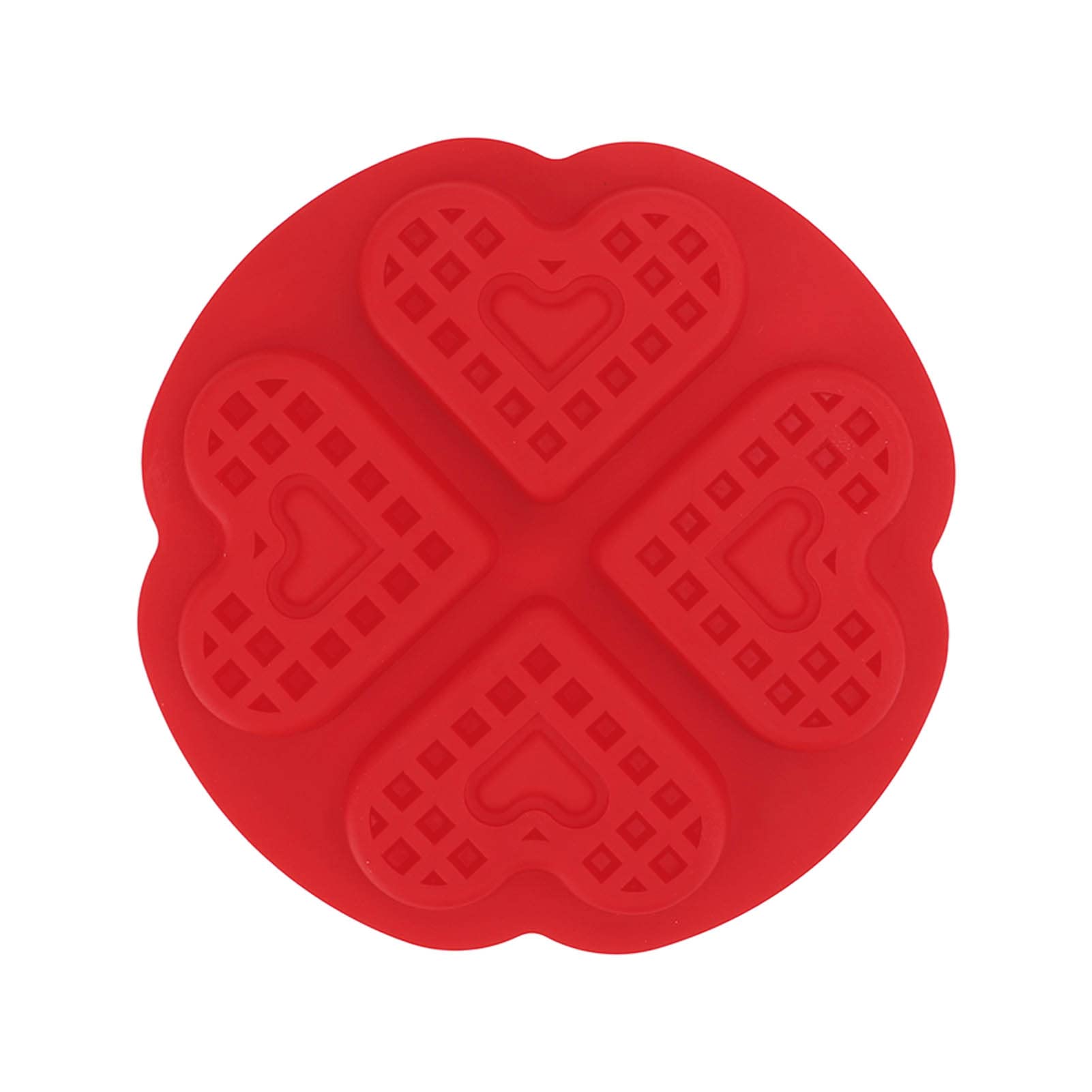 2 Stampi Per Waffle A Forma Di Cuore In Silicone Alimentare, Antiaderenti E Flessibili, Per Microonde E Lavastoviglie, 17,5x17,5 Cm