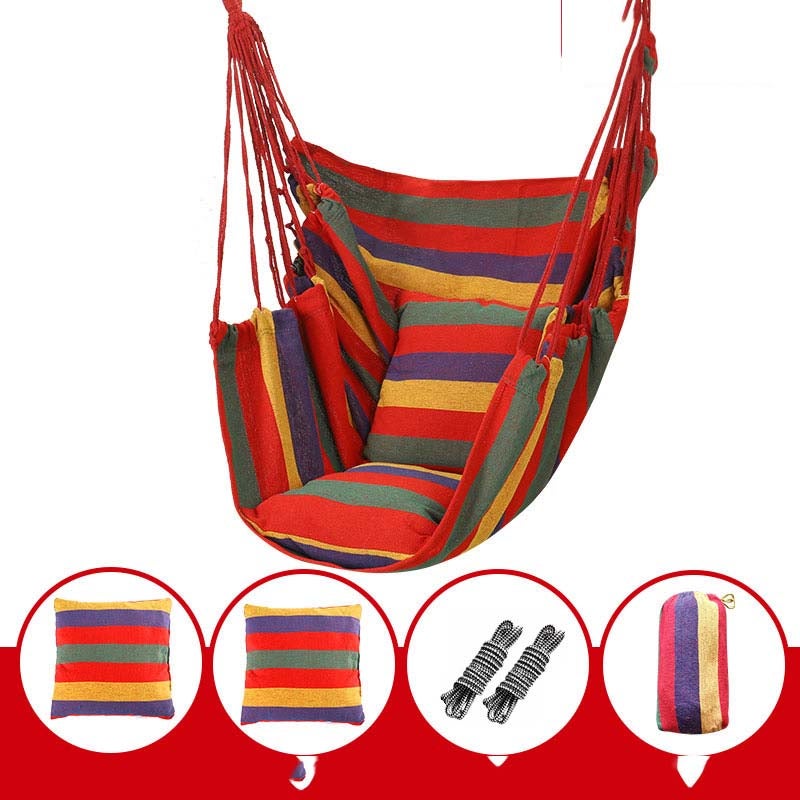 Lxdzxy Chaise Suspendue Jardin Nylon Rouge - Hamac Double Romantique Pour Couple