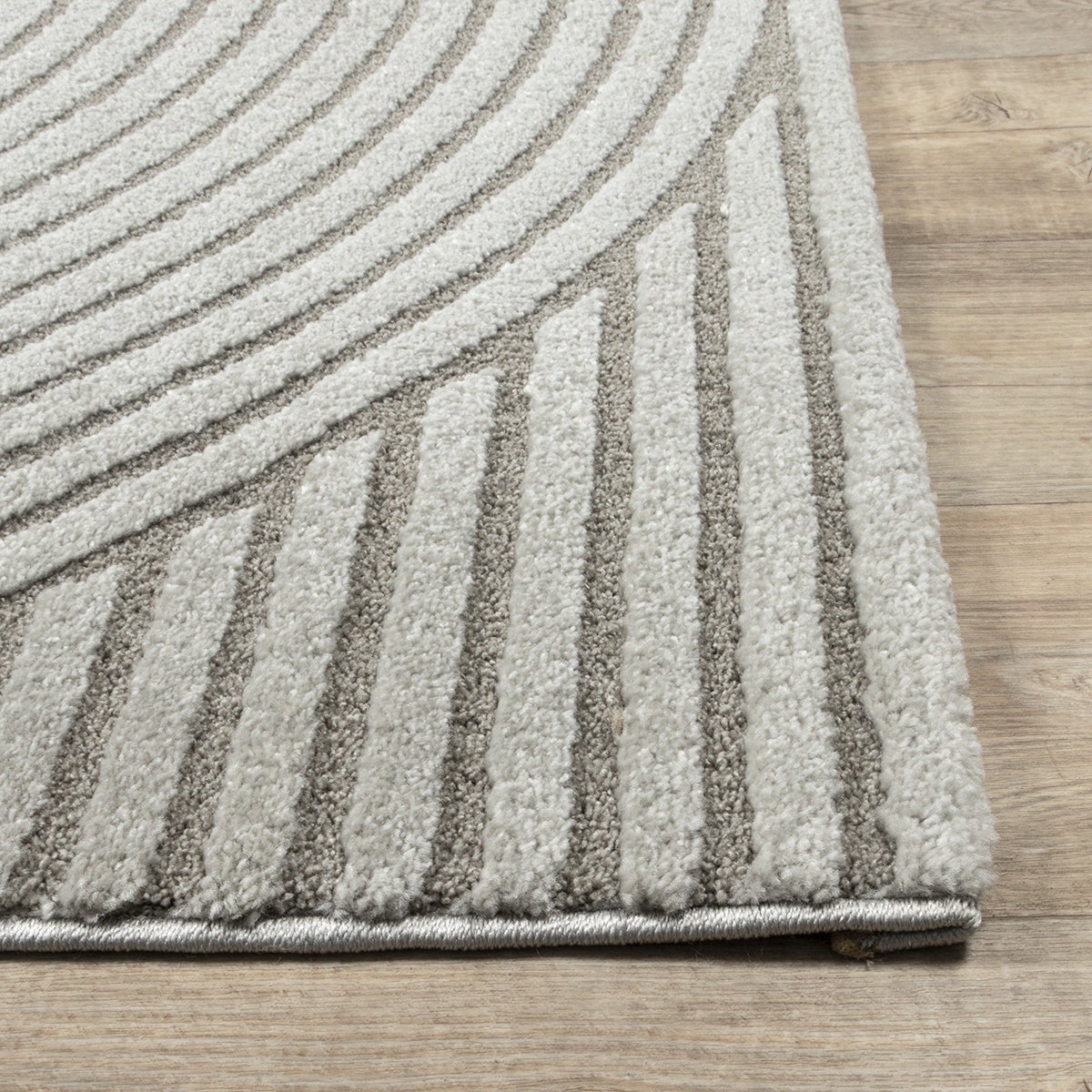 Tappeto Everest design moderno soggiorno arco curvo, Grigio, 200 x 290 cm - 7