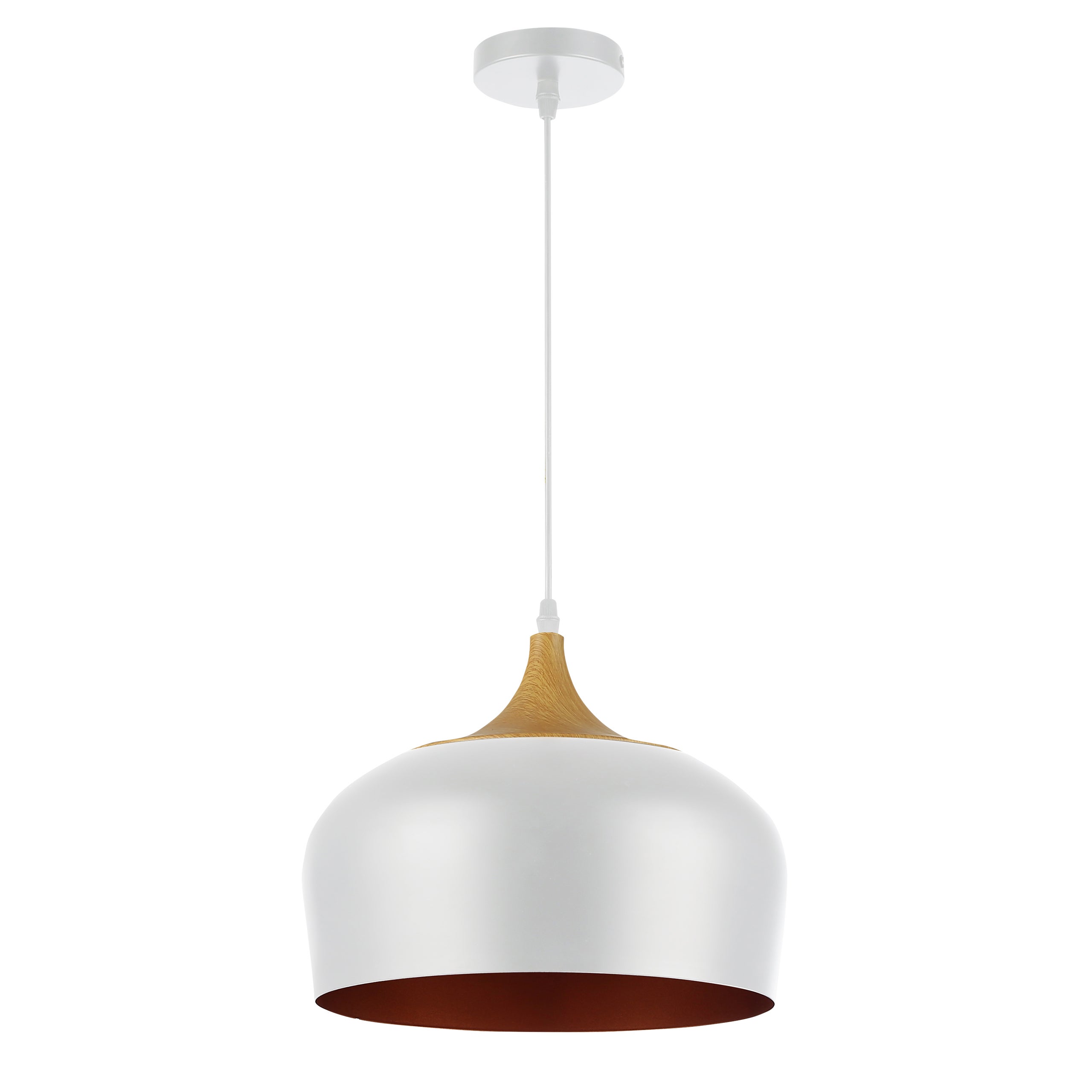 Lampa wisząca Lumina E27 żyrandol 124 cm IP20 biała złota MasterLED