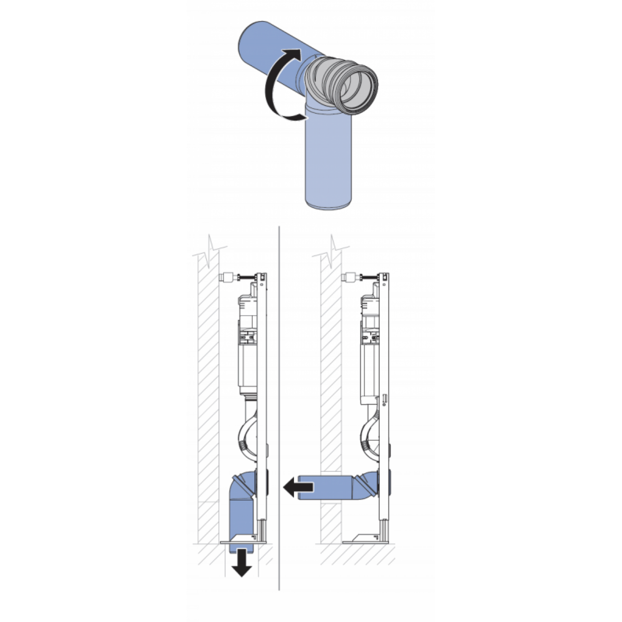 Pack Geberit UP320 + Cuvette sans bride KELOS Flush Blanc + Plaque Sigma Chromé Mat - 4