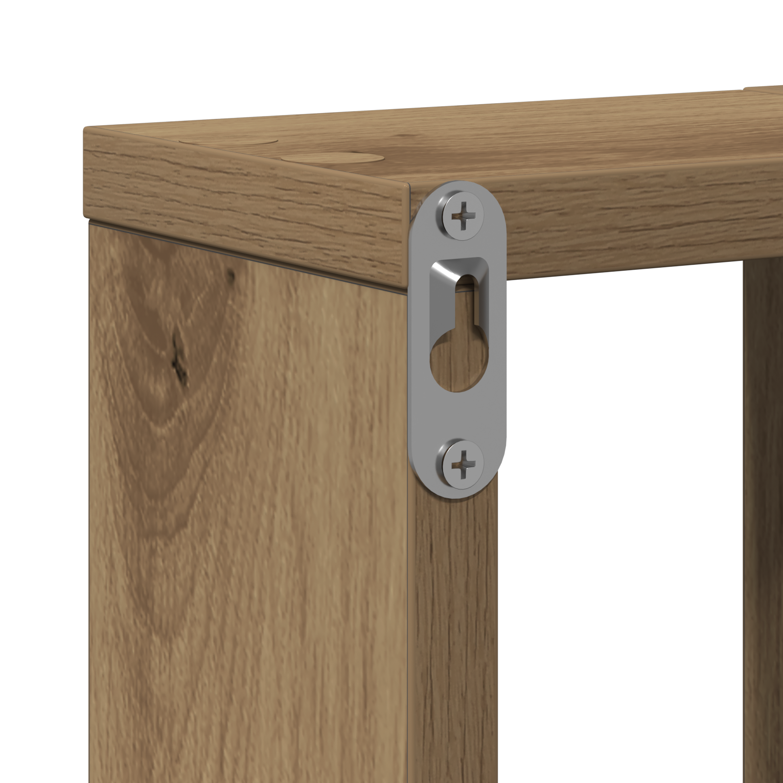 Étagère murale | Étagère flottante en chêne artisan de 104,5x10x43 cm en bois d'ingénierie CFW43412 - 8