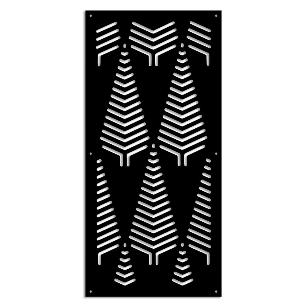 SPEAR - Panel perforowany z PVC - Osłona przeciwsłoneczna - Rozmiar 73x148 cm - Grubość 1 cm - Kolor CZARNY