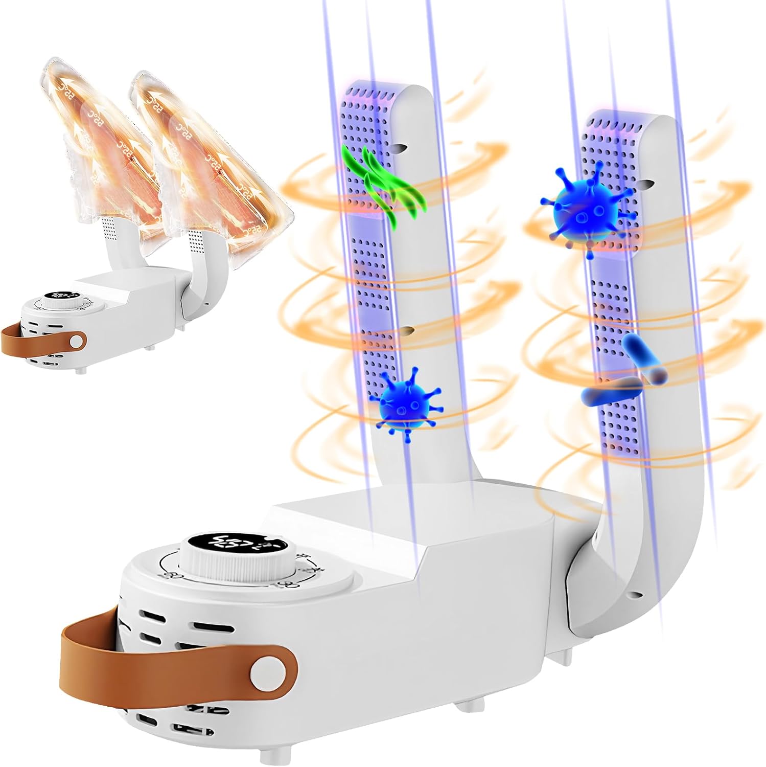 LUFEIS Asciuga Scarpe Elettrico, Asciuga Scarpe Portatile con Deodorante All'ozo