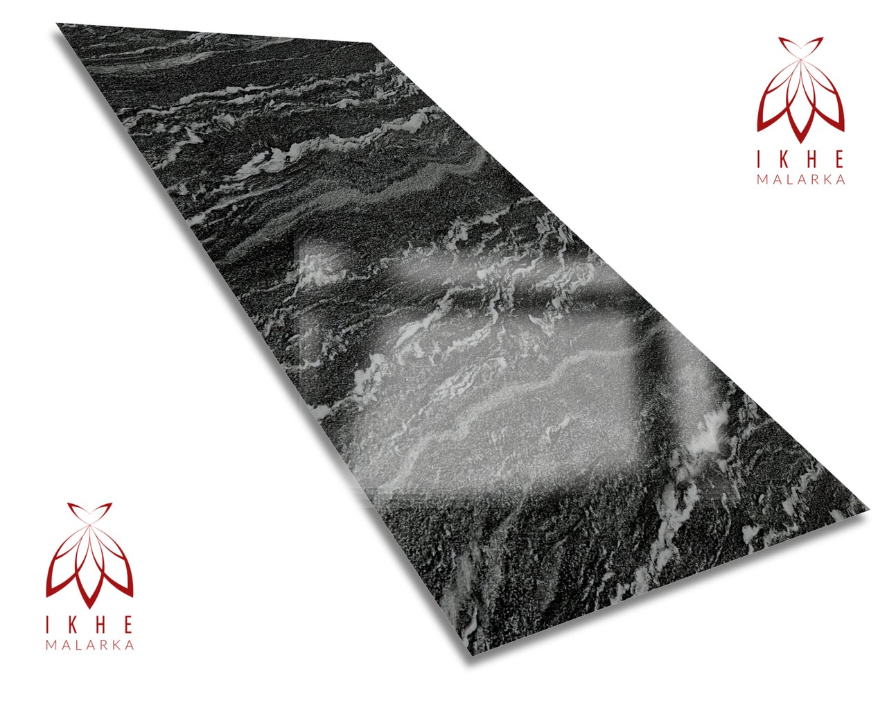 Panneau mural effet marbre – Revêtement PVC 120x60 cm | 2,5 mm | Résistant à l'eau, aux UV et à l'humidité | Alternative aux carreaux Black02 - 6