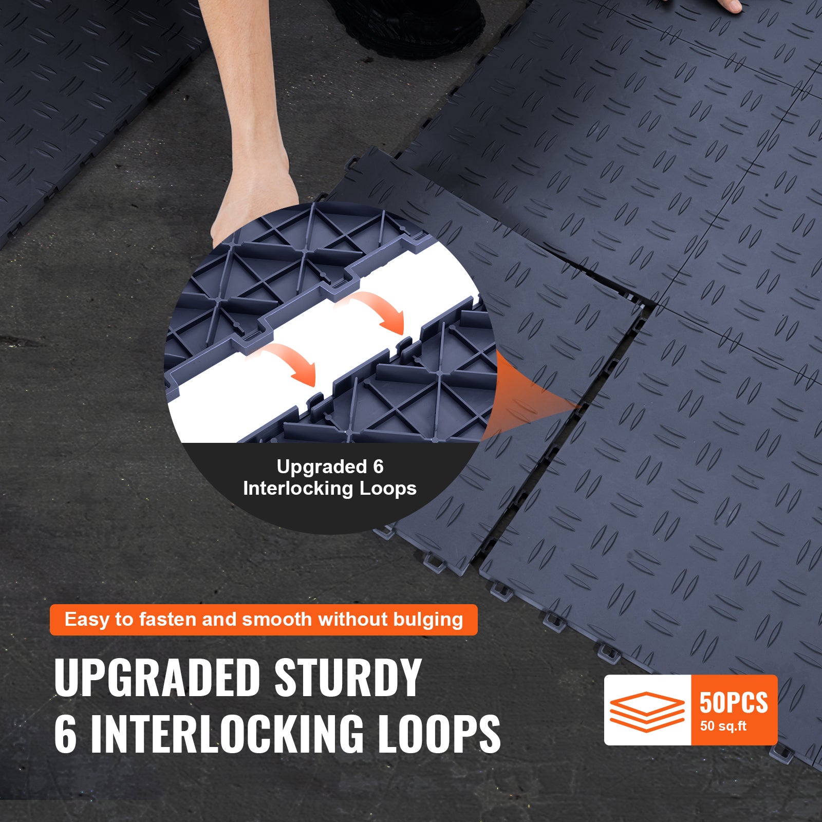 Dalles de sol de garage emboîtables SucceBuy 12