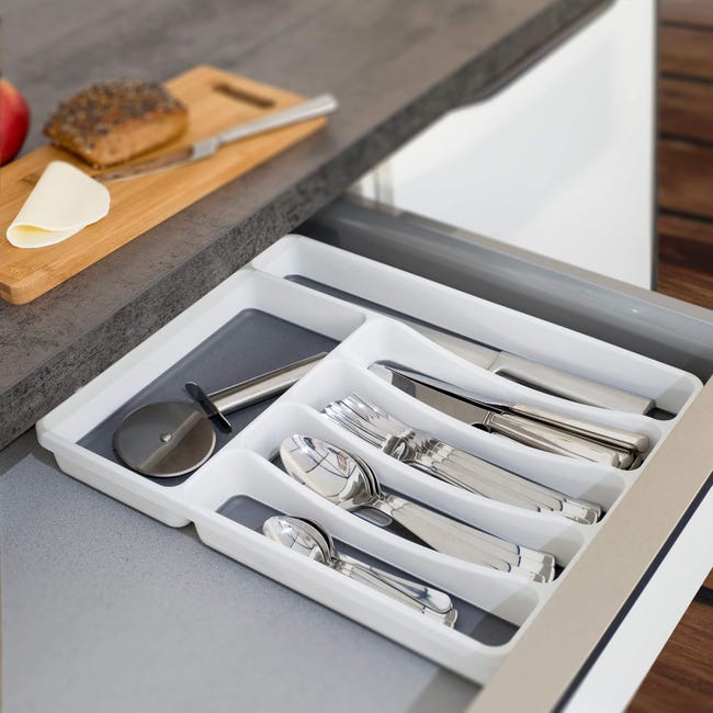 Relaxdays Range-couverts en matière plastique 6 compartiments Rangement Relaxdays Range-couverts en matière plastique 6 compartiments Rangement