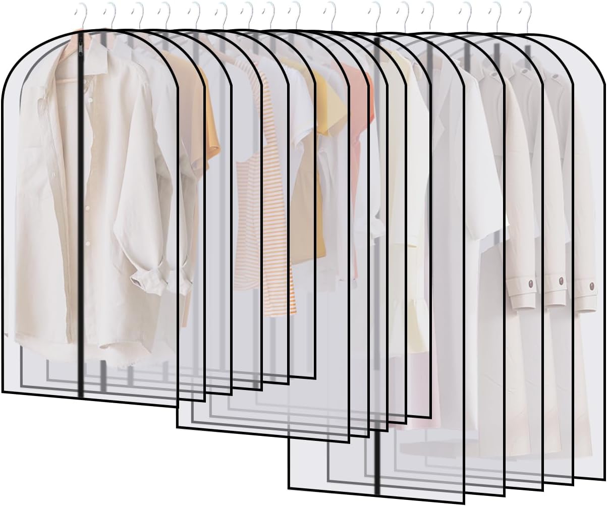 SHUOHONG 5 Pezzi Custodie per Abiti con Cerniera, 60 x 100 cm Buste per Vestiti, Impermeabile Copriabiti Antipolvere, Copri Abiti da Armadio, Copriabiti da Armadio per Smoking, Giacca (B SHUOHONG 5 Pezzi Custodie per Abiti con Cerniera, 60 x 100 cm Buste per Vestiti, Impermeabile Copriabiti Antipolvere, Copri Abiti da Armadio, Copriabiti da Armadio per Smoking, Giacca (B