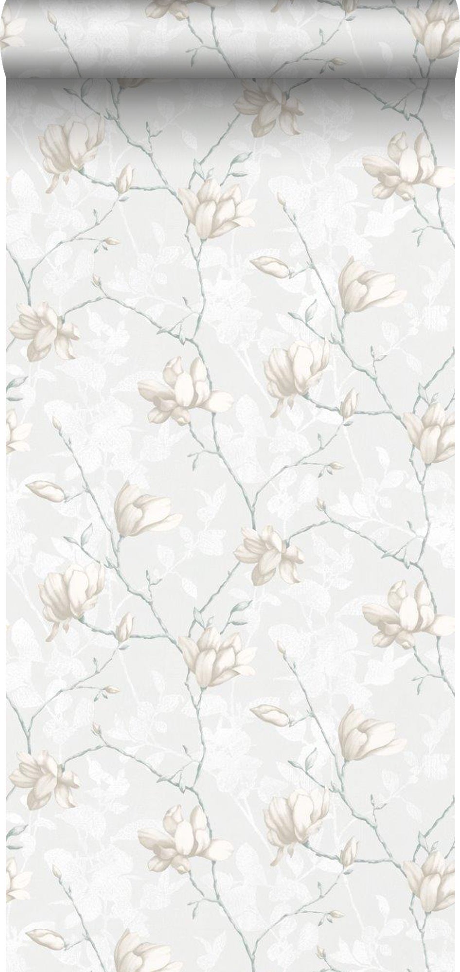 Tapeta magnolia beżowym - 53 cm x 10.05 m - BORASTAPETER