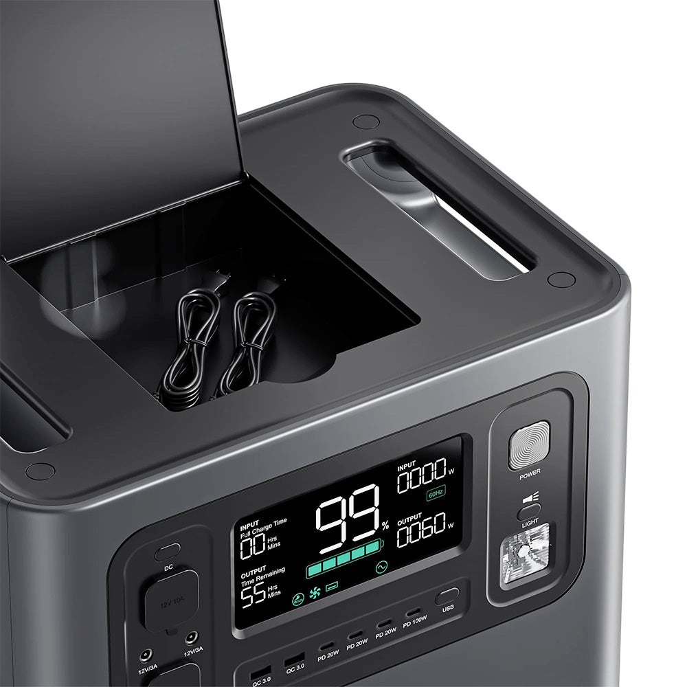 Centrale électrique portable AFERIY P210 - AC 2400W - batterie LiFePO4 2048Wh - entrée solaire de 500 W - contrôle APP - 9