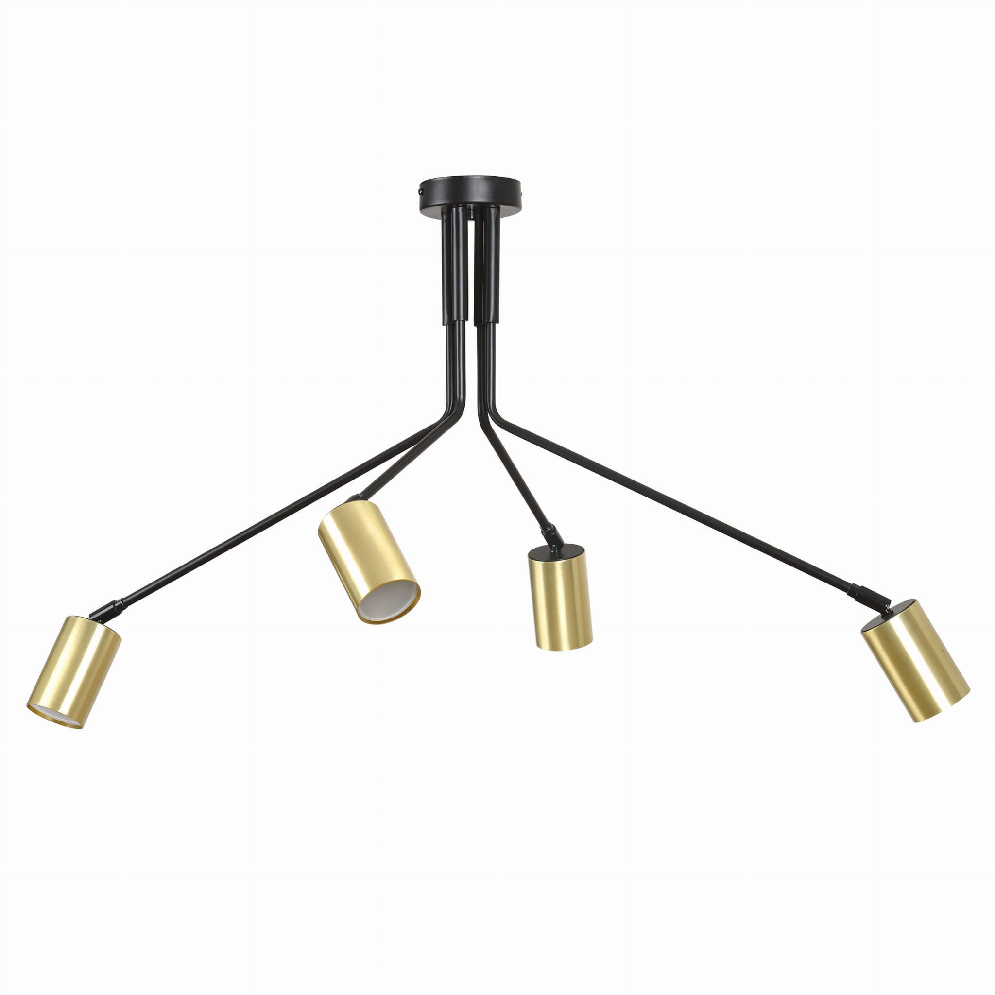 Lampa sufitowa wisząca Verno czarna-złoto 4xGU10x30W reflektorki wym: 35 x 75 cm metal Emibig