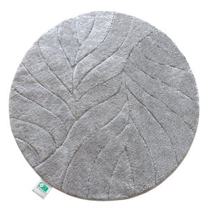 Tapis De Bain Rond WohnDirect - Ø 56 Cm - Gris - Microfibre Douce Et Antidérapant - Lavable Machine