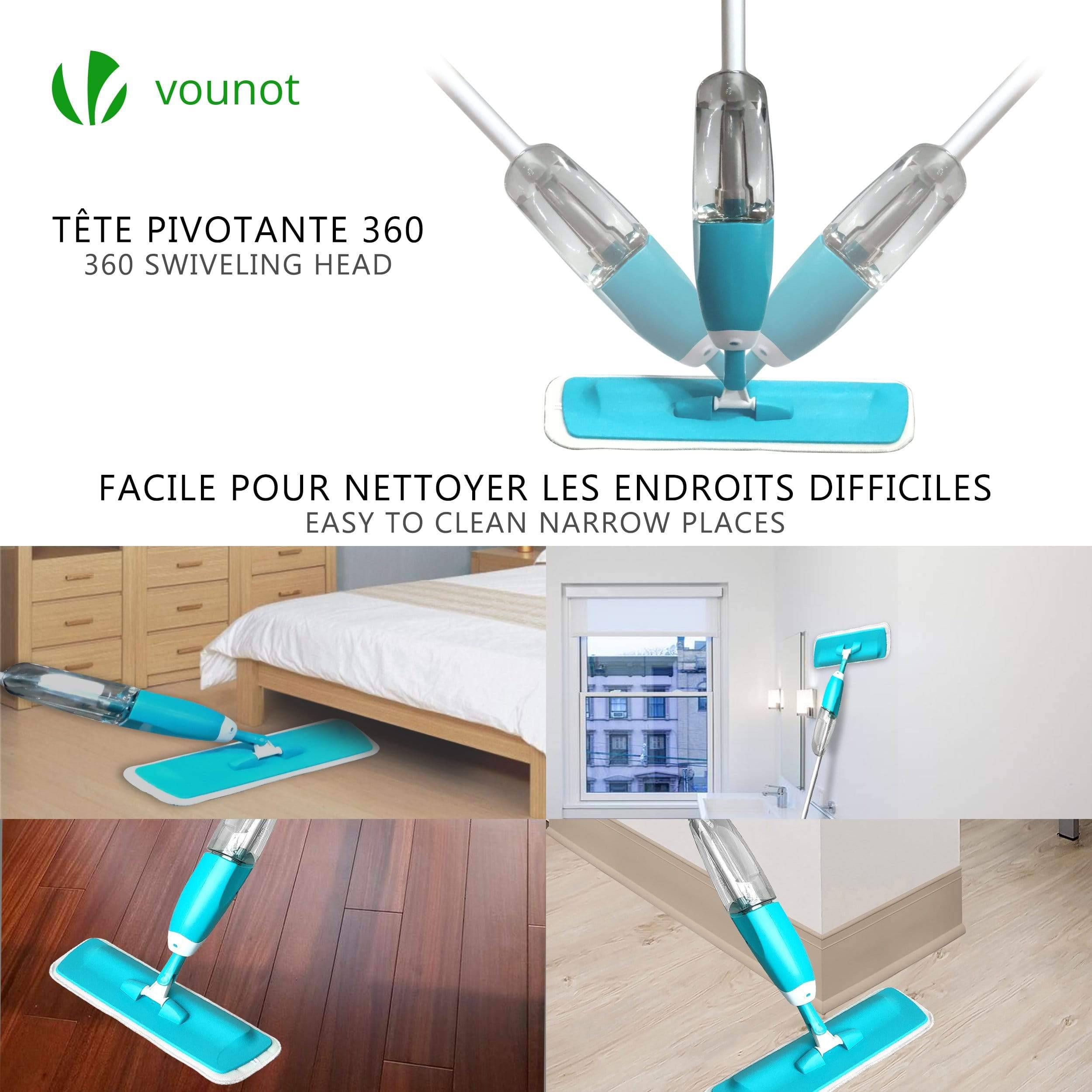 Balai vaporisateur lave sol bleu - 4