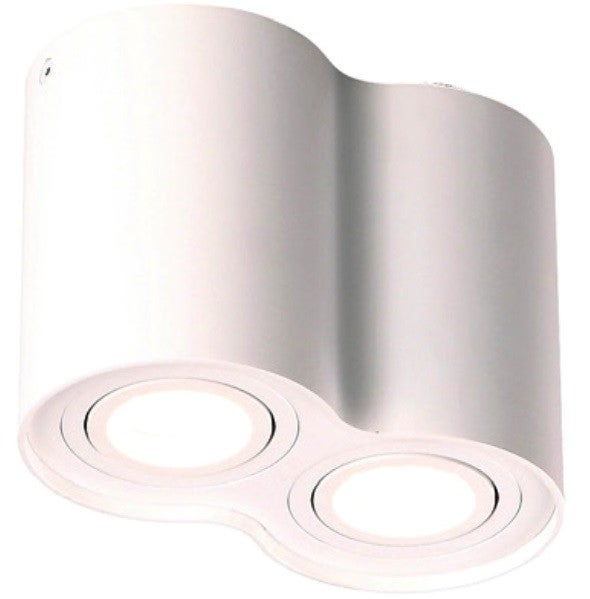 Reflektor sufitowy spot natynkowy Basic Round biały 2xGU10x50W wym: 12,5 x 17,5 x 9,5 cm metal Maxlight