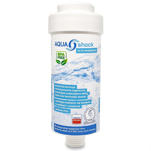 Filtr do Wody Prysznicowy AQUA shock Biały do Prysznica pod Prysznic
