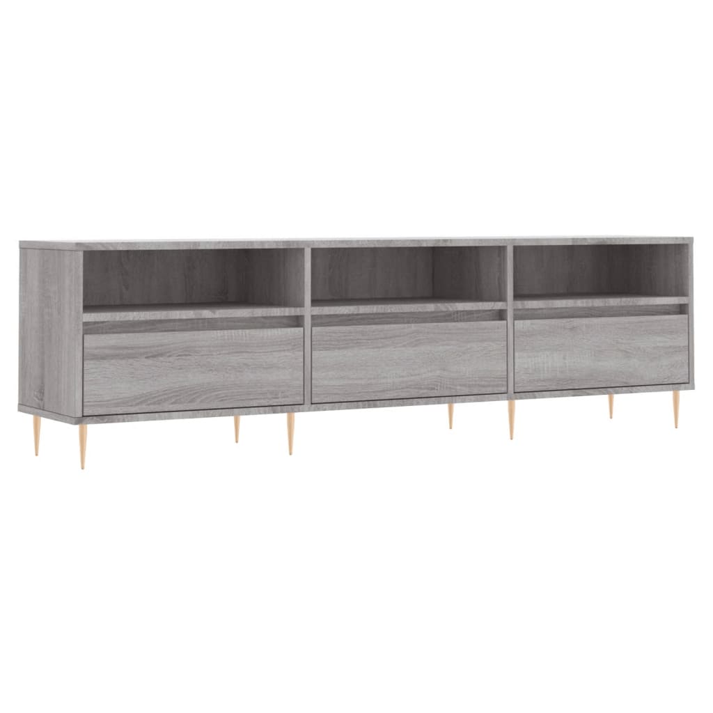 Meuble TV sonoma gris 150x30x44,5 bois d'ingénierie - 2