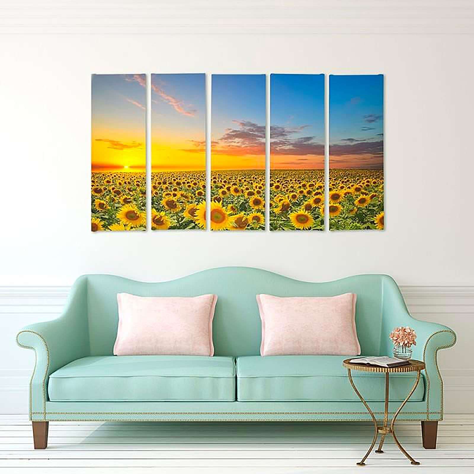 Tableau paysage tournesol - 200 x 100 cm - 4