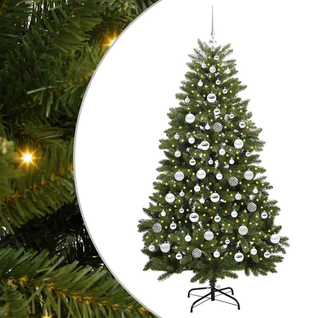 Sztuczna choinka Ze LED Lights Zielony 180 cm PVC i Metal