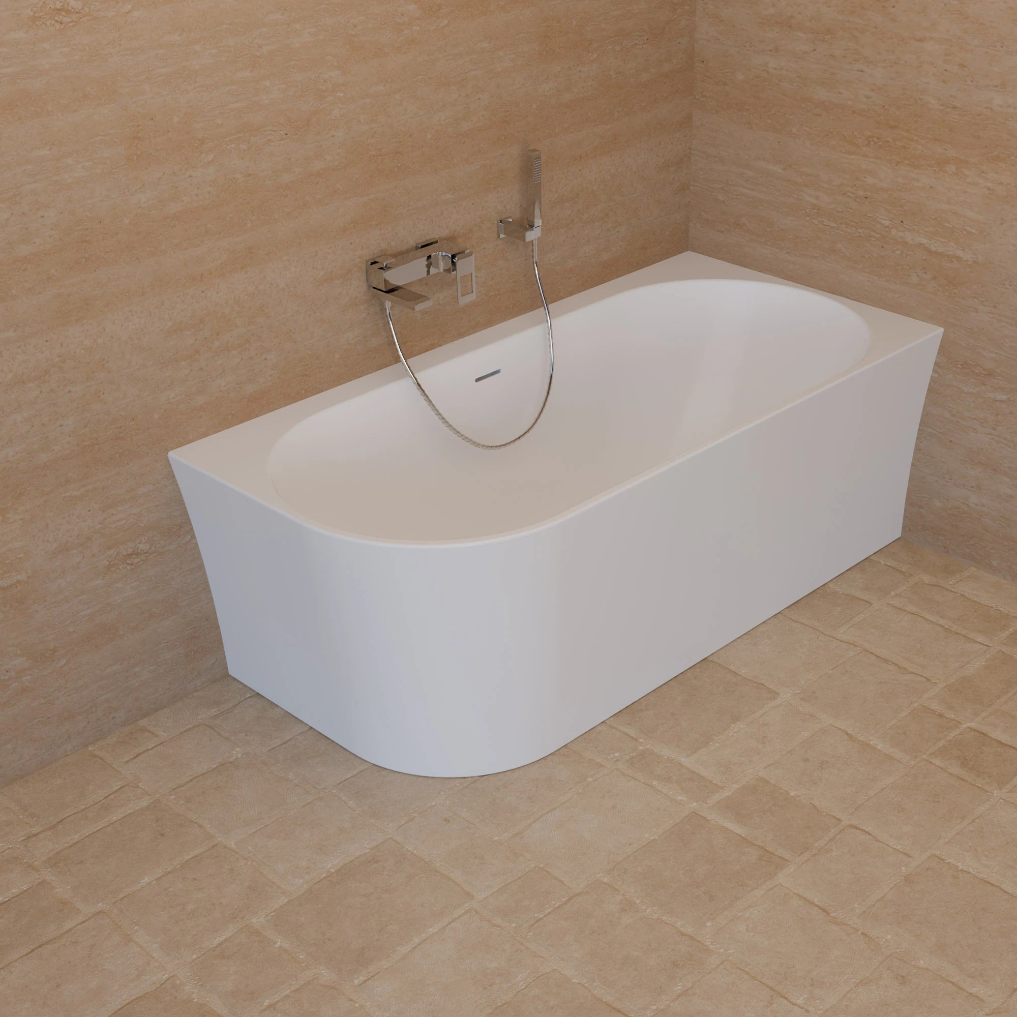 Baignoire Ilot Cosmic 160 droite blanche 160 x76 x58 cm, by SPALINA - 5
