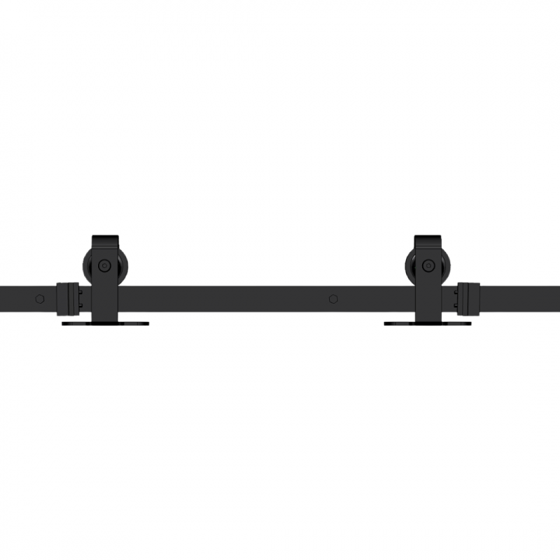 Rail porte coulissante - 2M - Porte en bois - Noir - SECURY-T - 2