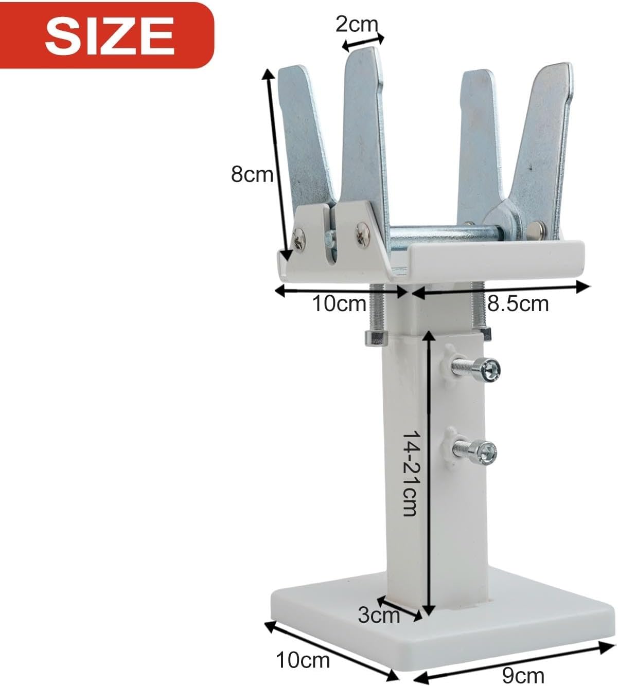 Blanc + argent,2 articlesKit de pieds de radiateur à montage au sol, supports de radiateur réglables en acier, kit de pieds de montage au sol | Leroy Merlin
