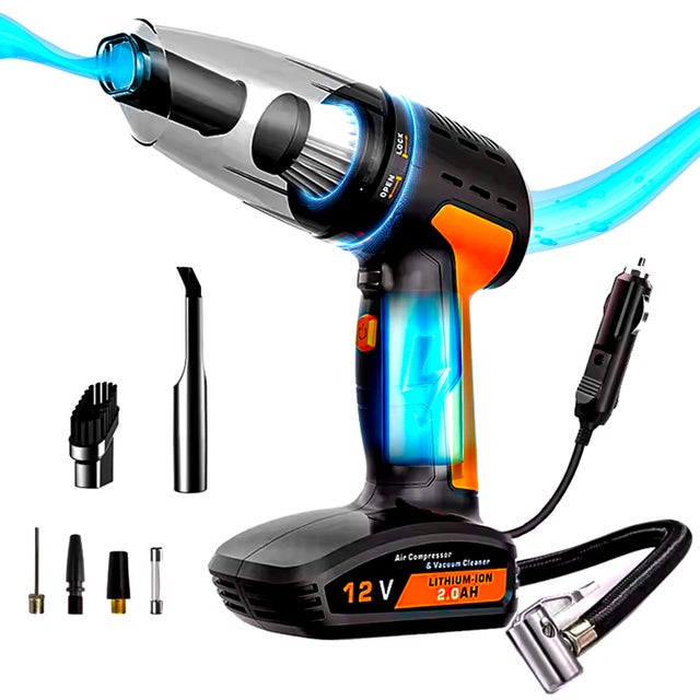 Bonplus BP Aspirapolvere Computer, Soffiatore Elettrico, Compressore Elettrico, Gonfiatore Ruote