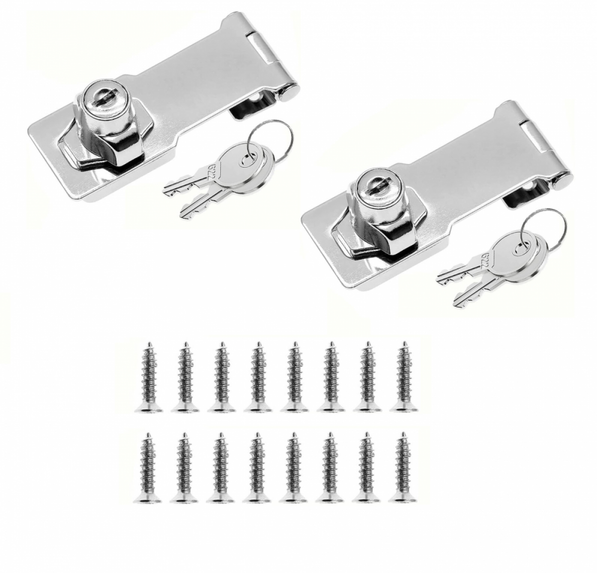 Cadenas à loquet en avec différentes clés, verrou de tiroir, d'armoire ...