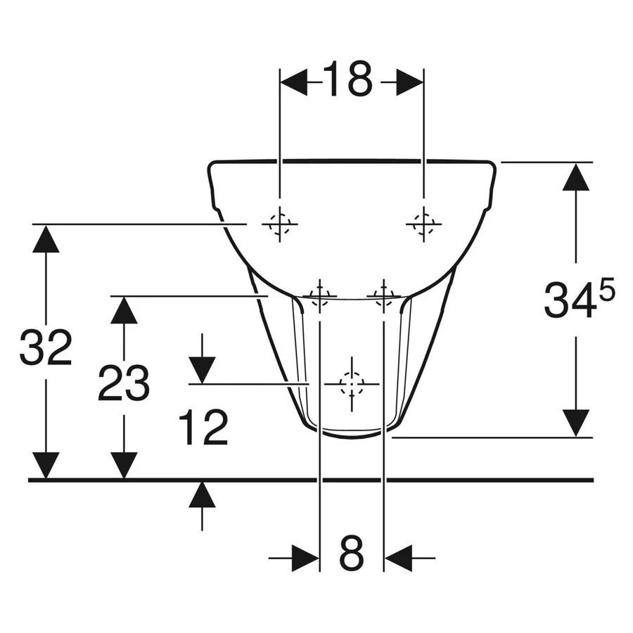 Bidé cerámico suspendido para baño de diseño moderno Geberit Selnova - 3