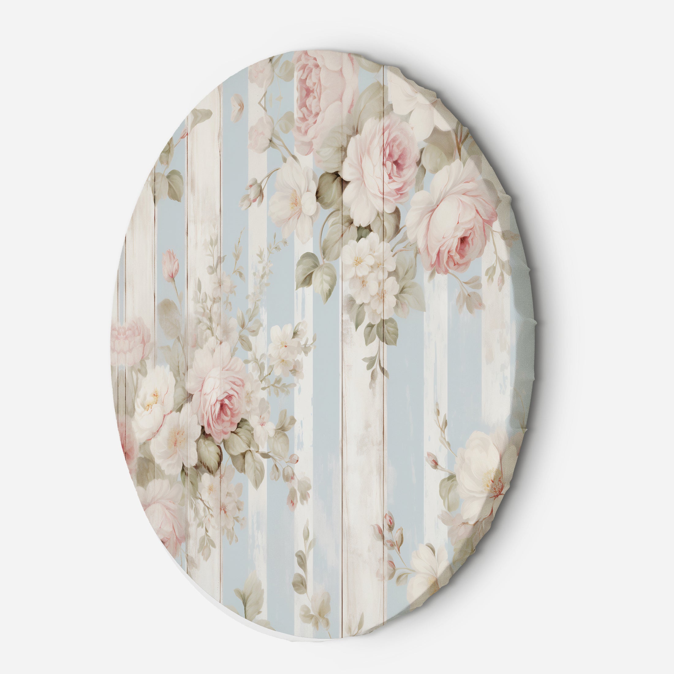 Okrągly obraz, Kwiaty Shabby Chic 80x80