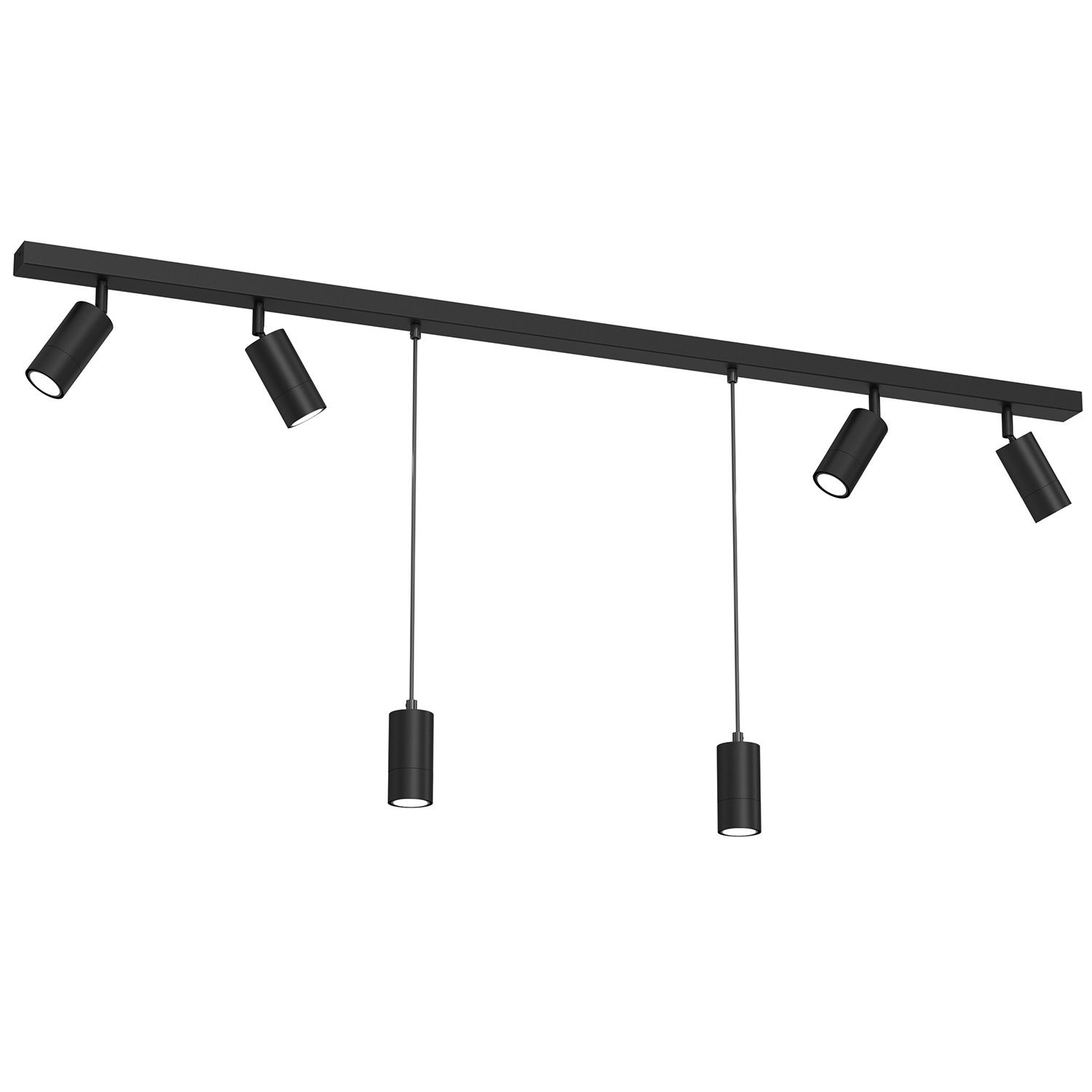 Lampa sufitowa wisząca Link czarny mat 6xGU10x8W wym: 110 x 150 x 6 cm metal Luminex