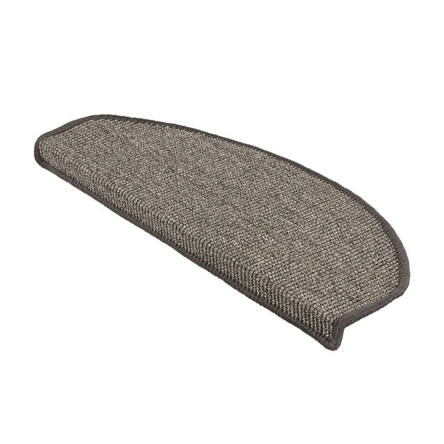 Tapis d'escalier Pure Nature Demi-circulaire Gris 23,5 x 65 cm
