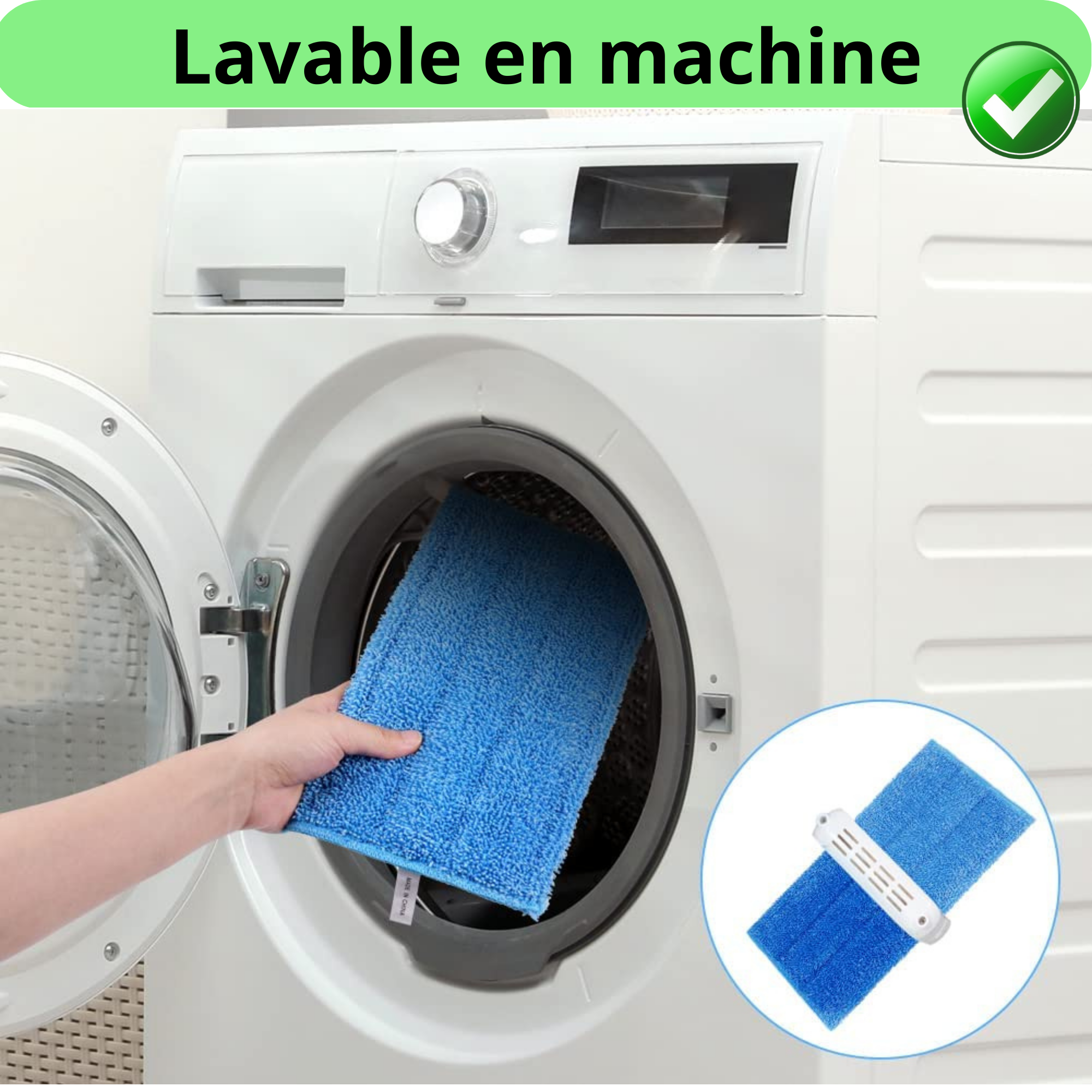 Lot 4 Lingettes pour Swiffer Wetjet serpillère lavable réutilisable - 4
