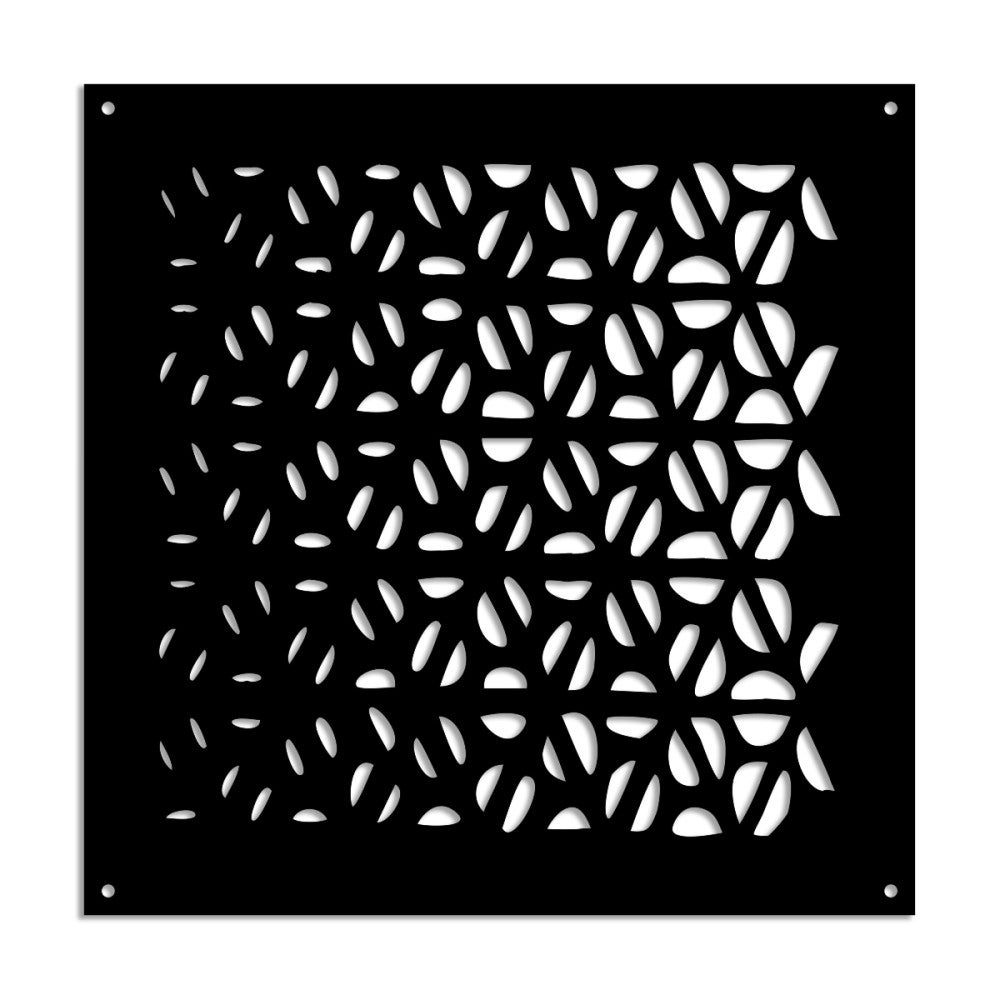 COFFEE - Panel perforowany z PVC - Parasol przeciwsłoneczny - Rozmiar 48x48 cm - Grubość 1 cm - Kolor CZARNY