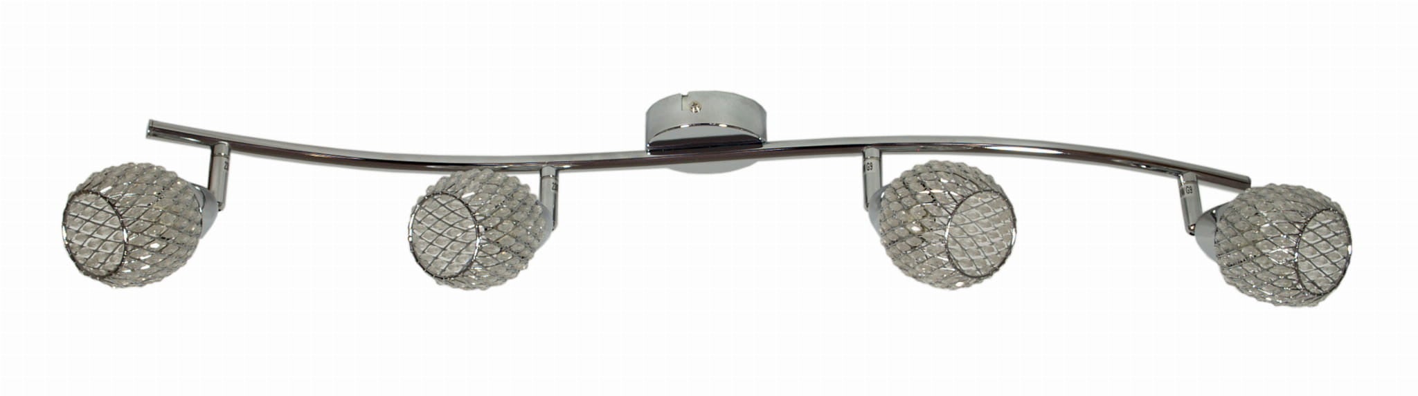 Lampa sufitowa Clear transparentna-chromowana 4xG9x40W wym: 19 x 84 x 8 cm kryształ Candellux
