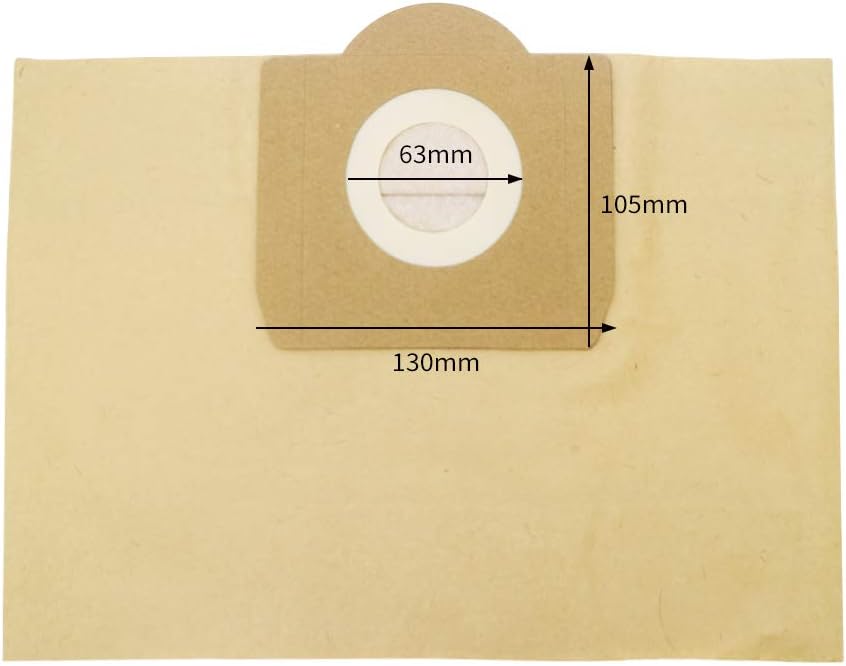 Sac Aspirateur, Lot de 5 Sacs droits Aspirateur pour Karcher WD3, WD 3 Premium, WD3200, WD3500P, A2204, A2204, A2534, SE4001 - 5