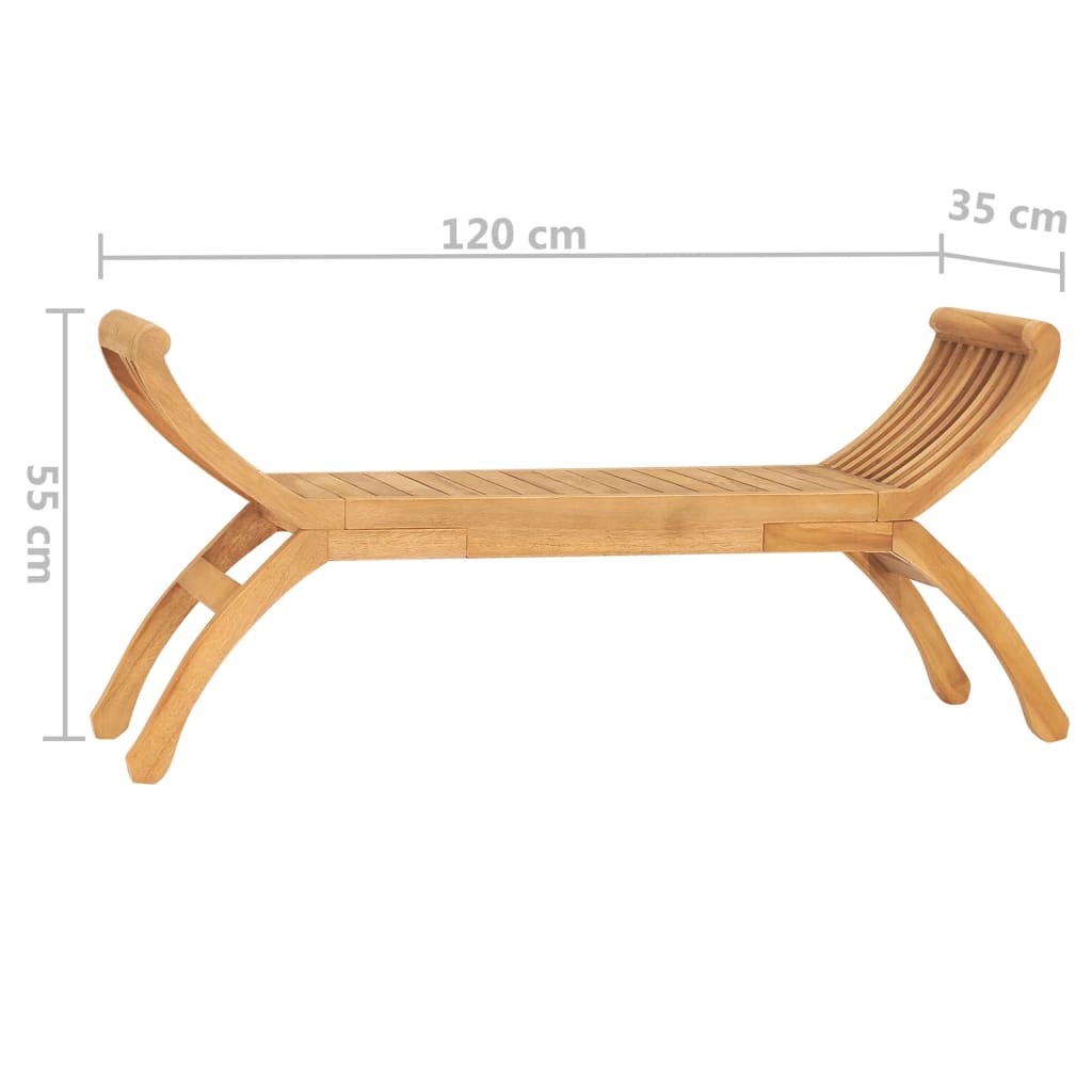 Panca da giardino mobili da giardino per esterni terrazza 120 x 35 x 55 cm in legno massello di teak 02_0 02_0011196 - 6