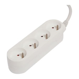 Multiprise 4 Prises Avec Interrupteur Fiche Plate, Bloc 4 Prises
