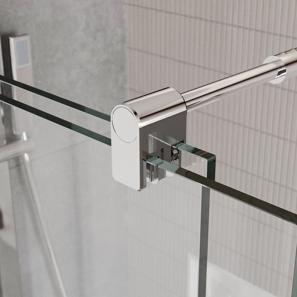 BERNSTEIN - Cabina de ducha de cristal transparente 8mm Cabina de ducha completa estanca Cabina de ducha con puerta corredera - NT101 - 195x140cm - 6