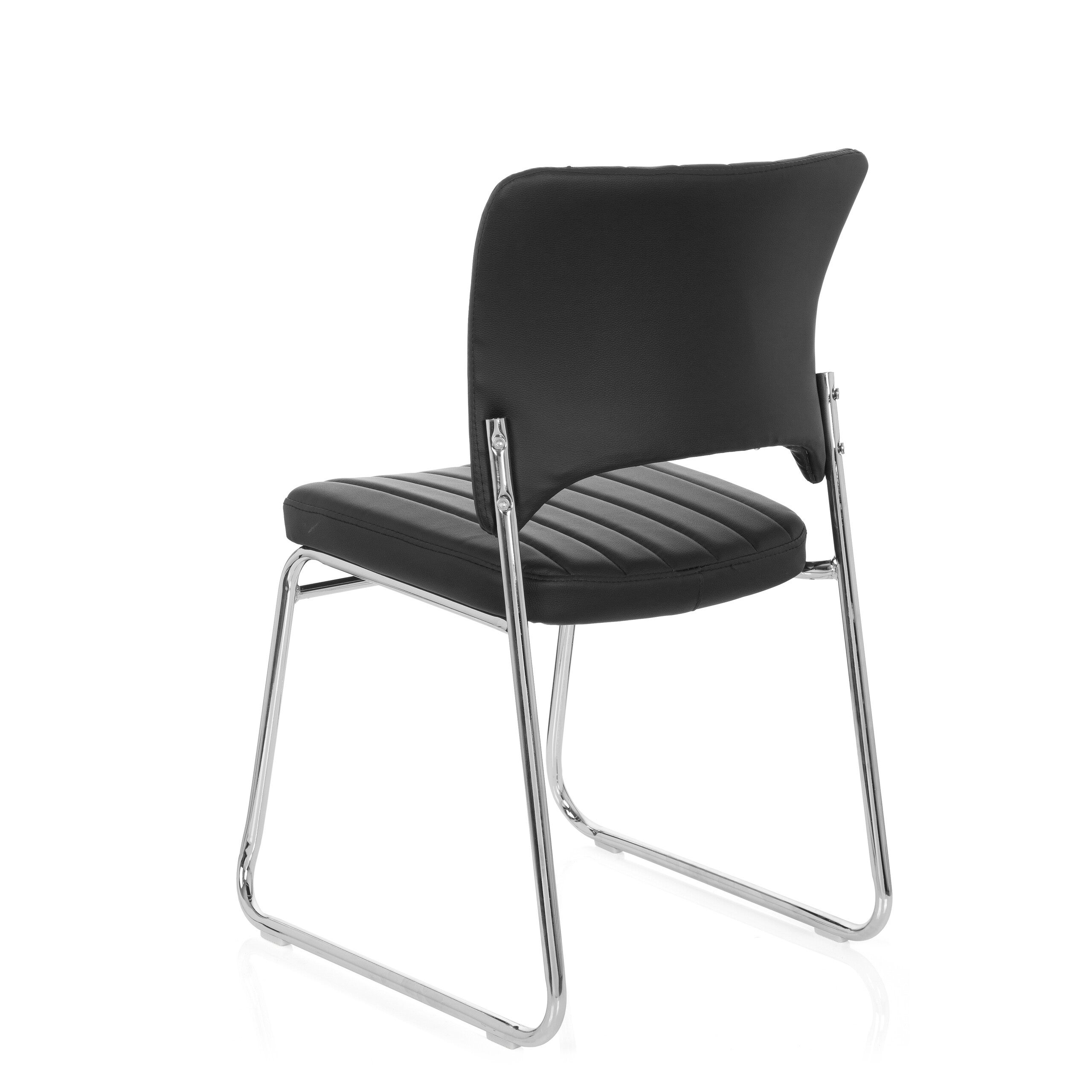 Sedia da conferenza / Sedia da visitatori / Sedia CASPI V PU nero hjh OFFICE - 7