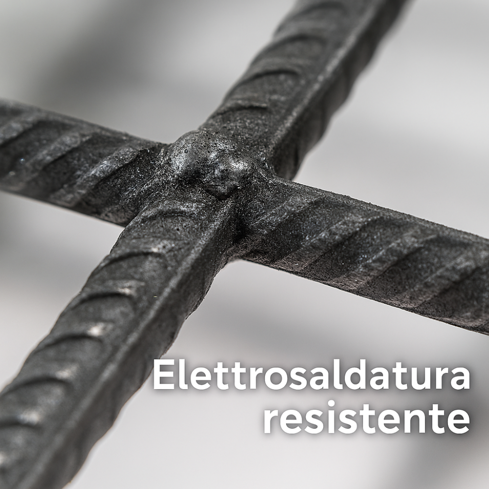 Rete Elettrosaldata Fortunato In Ferro Ø 8 Mm – Maglia 20x20 Cm, Foglio 1,5x1 M, Set Da 5, Per Edilizia E Giardinaggio
