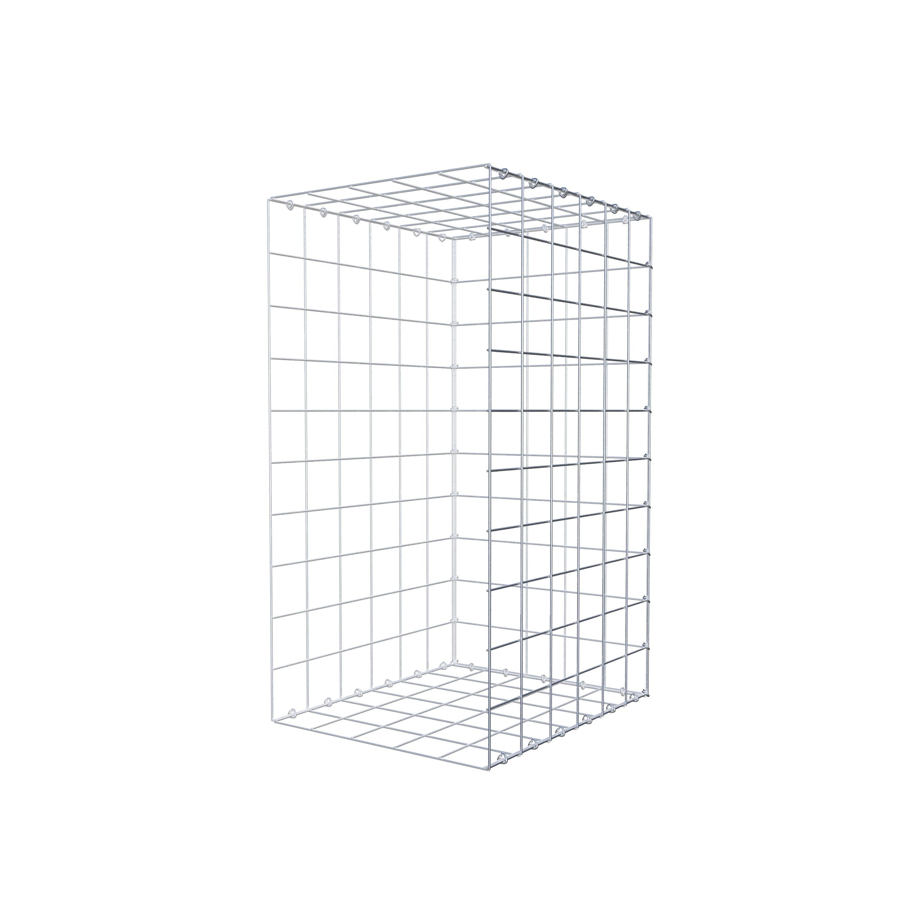 Gavión para alargar en acero galvanizado 100x60x50cm (LxAxP), malla 10 x 10cm, Anillo en C, sin rejilla frontal - 5