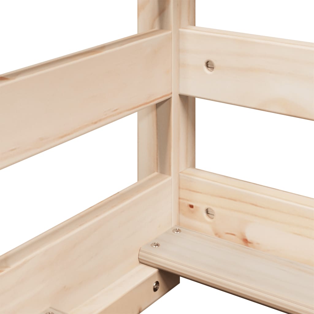 Lit superposé sans matelas 75x190 cm bois de pin massif vidaXL - 9