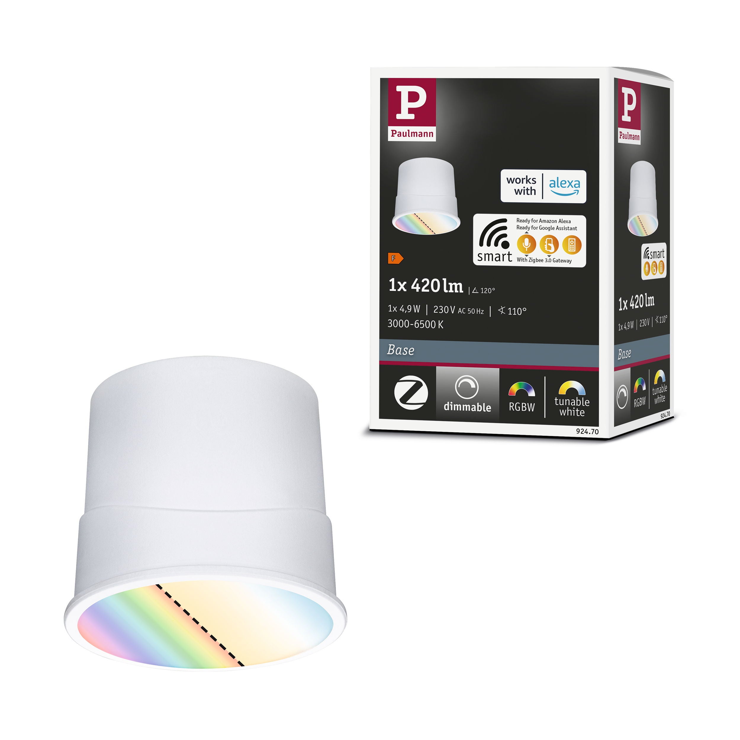 Spot encastré modulaire LED Smart Home Zigbee 3.0 Base Coin Kit de 1 ...