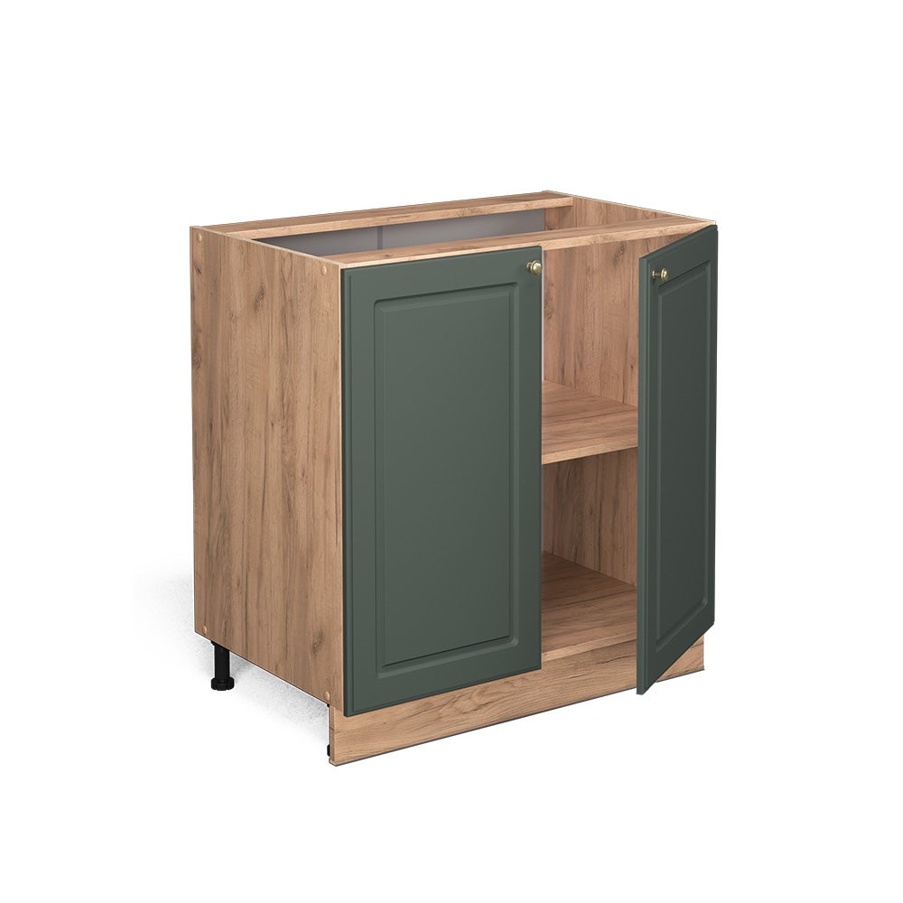 Vicco Meuble bas de cuisine Fame-Line, Vert Or Campagne, 80cm avec étagère, sans PT - 4