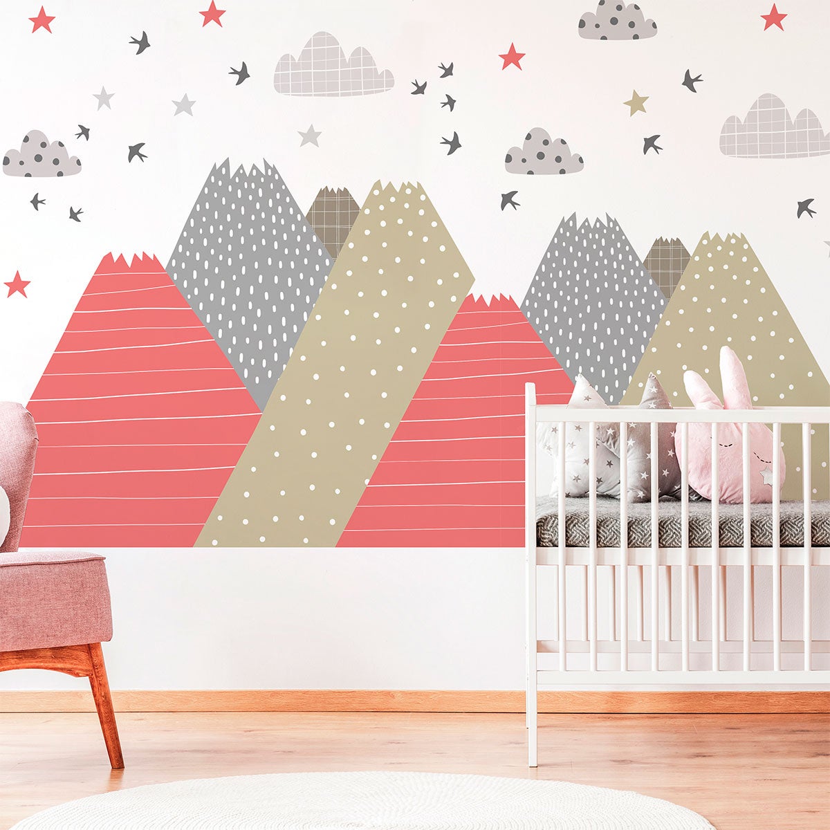 Adesivo bambino di montagna scandinavo kika - Sticker adesivo - adesivi murali - 100x150cm - 6