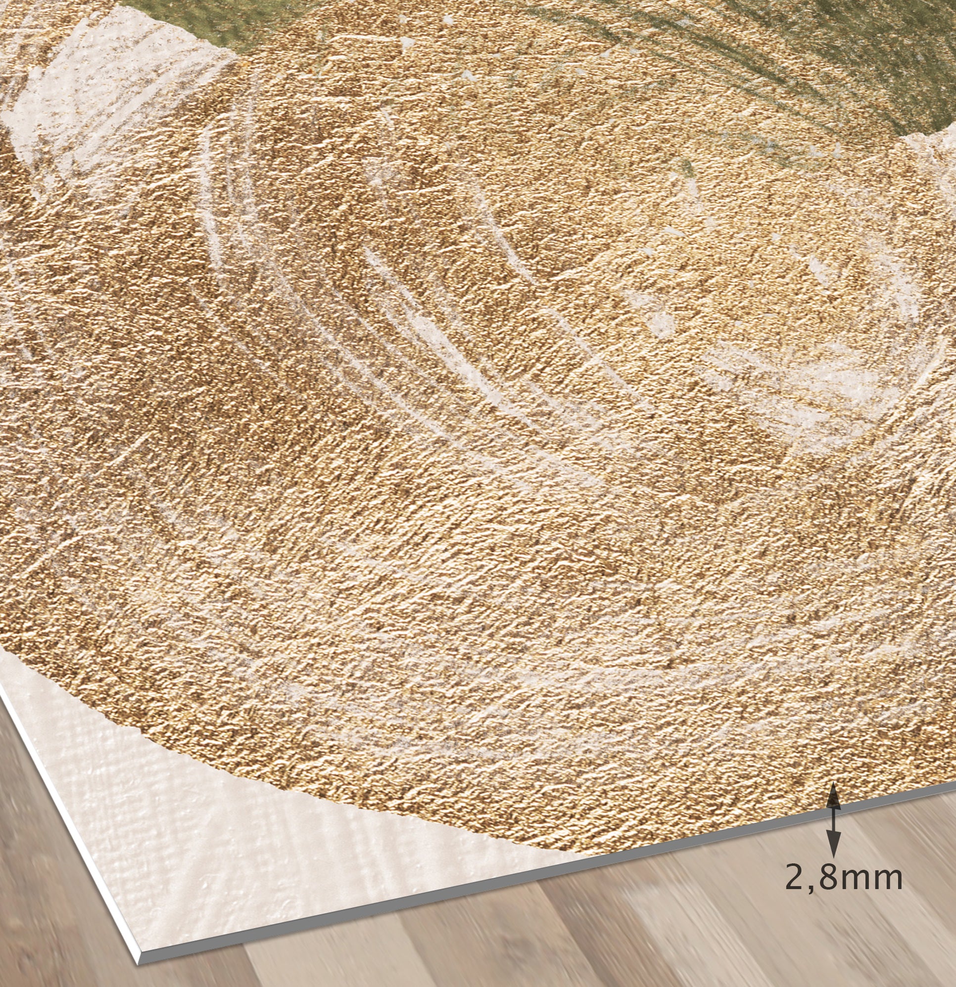 Tapis antidérapant en vinyle ÓLEO 3 66x180 cm - PVC imprimé, lavable, ignifuge, pour le salon et la cuisine, style abstrait - 3