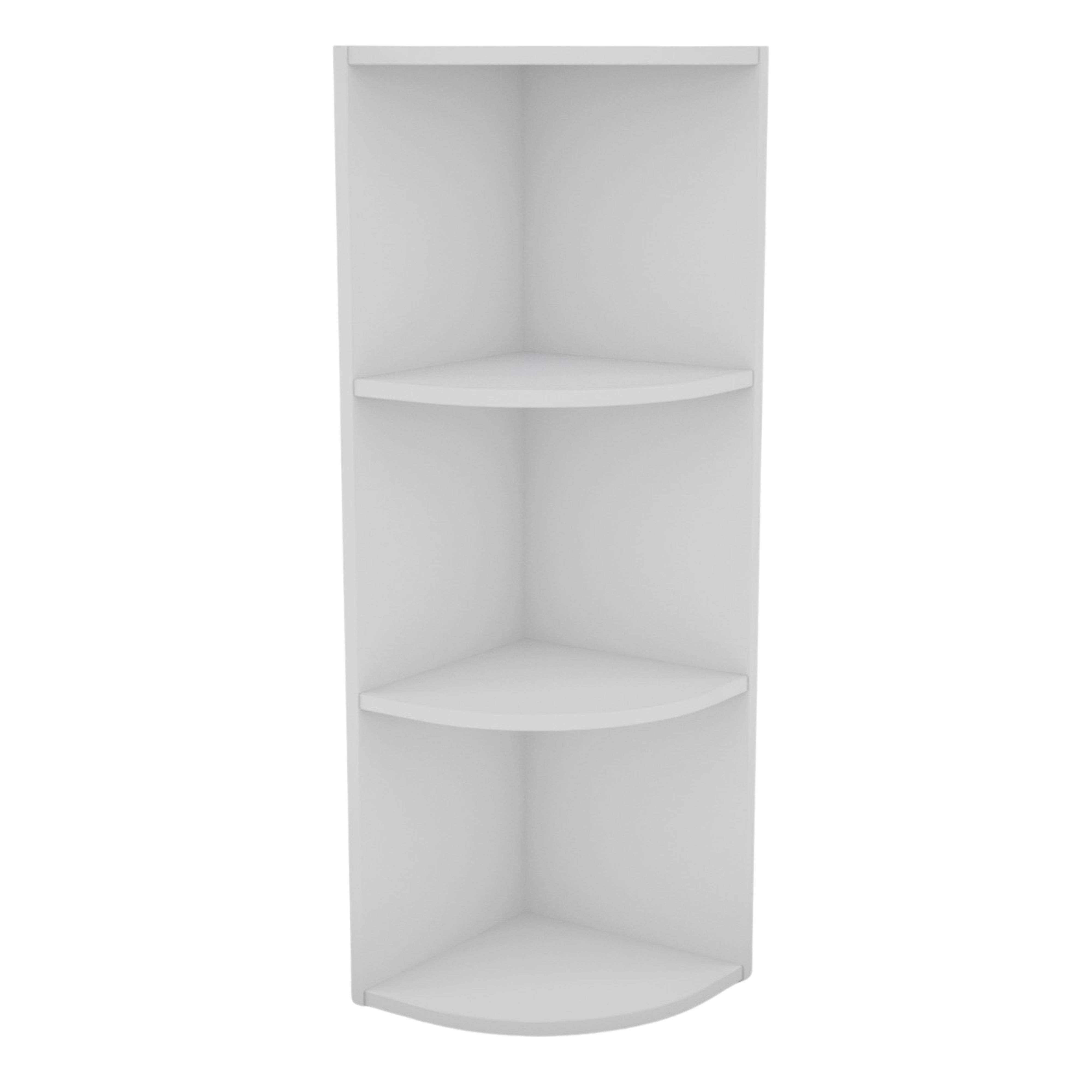 TRIEBAN Étagère d'angle multi-usages - 80 cm - Avec 4 étagères - En PVC - Pour salle de bain, couloir, bureau ou chambre à coucher TRIEBAN Étagère d'angle multi-usages - 80 cm - Avec 4 étagères - En PVC - Pour salle de bain, couloir, bureau ou chambre à coucher